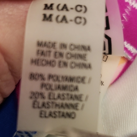 VS Pink Abstract Print Bikini Top - Picture 12 of 13